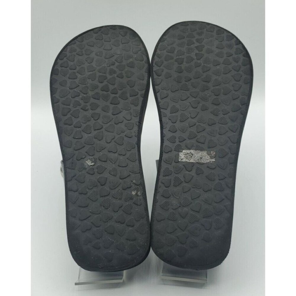 Brighton Sandals Size 10 Leather Black Medallion Wedge Cushioned Slip On - Picture 12 of 14